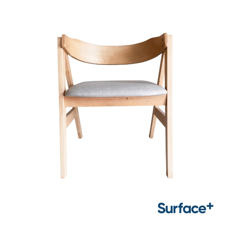 FRANK - Wooden Frame Chair with Cushion Seat